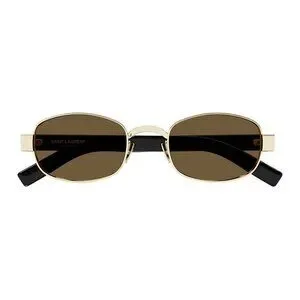 NEW SL706 001 SAINT LAURENT SUNGLASSES WOMEN GOLD SQUARE EYEWEAR Saint Laurent | Accessories | New Sl76 00 Saint Laurent  main image 2